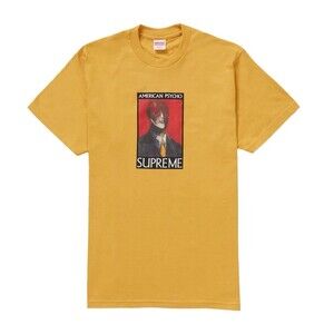 Supreme American Psycho Tee Mustard Size XXL New FW23 Week 7